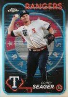 2024 Topps Chrome #100 Corey Seager Lightboard Logo Baseball Card