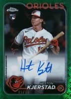 2024 Topps Chrome Logofractor Edition MLB Refractor Chrome Autographs #RCAHK Heston Kjerstad Green Refractor Baseball Card