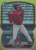 2023 Bowman Chrome Prospects #BCP249 Druw Jones Yellow Baseball Card