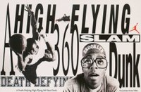 1989 Nike Poster Cards #888 Michael Jordan/Spike Lee High Flying 360-Black Border Basketball Card