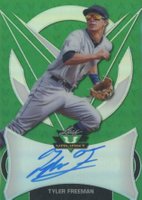 2019 Leaf Valiant Autographs  #BATF1 Tyler Freeman Green Baseball Card
