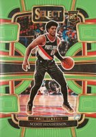 2023 Panini Select #77 Scoot Henderson Neon Green Basketball Card