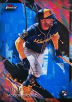 2024 Topps Finest #159 Jackson Chourio Blue Refractor Baseball Card