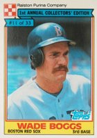 1984 Ralston Purina Hand Cut #11 Wade Boggs Baseball Card