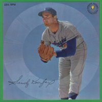 1964 Auravision Records # Sandy Koufax Baseball Card