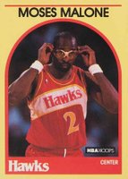 1990 Hoops Superstars #4 Moses Malone Basketball Card