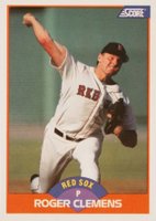 1989 Score #350 Roger Clemens 78 Wins Baseball Card