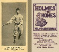 1916 Holmes for Homes Bread #128 John Murray Baseball Card