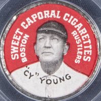 1909 Sweet Caporal Domino Discs # Cy Young Baseball Card