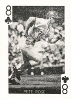 1969 Globe Imports Playing Cards # Pete Rose 8 of Clubs Baseball Card