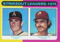 1975 Topps Mini #312 Strikeout Leaders Baseball Card
