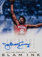 2013 Panini Intrigue Slam Ink #44 Julius Erving Basketball Card