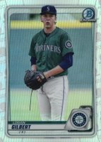 2020 Bowman Draft #BD37 Logan Gilbert Chrome-Refractor Baseball Card