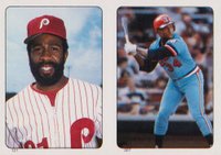 1985 O-Pee-Chee Stickers #307/121 Maddox/Puckett Baseball Card