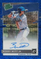 2020 Panini Donruss Optic Rated Prospects #RPSBW Bobby Witt Jr. Signature-Blue Mojo Baseball Card