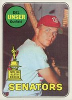 1969 Topps #338 Del Unser Baseball Card