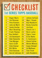 1962 Topps #22-#121 1st Series Checklist #121-176 on back Baseball Card