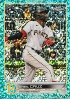 2022 Topps Chrome #128 Oneil Cruz Aqua Mini Diamond Refractor Baseball Card