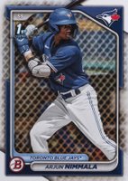 2024 Bowman Paper Prospects #BP142 Arjun Nimmala Baseball Card