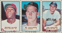 1966 Bazooka Panel # Allen/Stottlemyre/Conigliaro Baseball Card