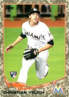 2013 Topps Update #US290 Christian Yelich Desert Camo Baseball Card