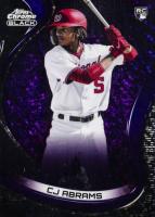 2022 Topps Chrome Black #74 CJ Abrams Purple Mini Diamond Refractor Baseball Card
