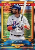 2021 Topps Finest Flashbacks #184 Jeff McNeil Prism Refractor Baseball Card