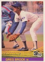1984 Donruss #296 Greg Brock Baseball Card
