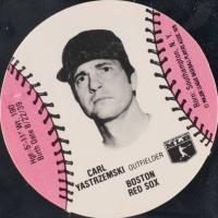 1976 Wiffle Ball Discs Hand Cut # Carl Yastrzemski Baseball Card