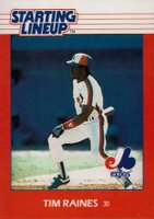 1988 Kenner Starting Lineup # Tim Raines Baseball Card