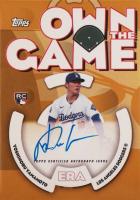 2024 Topps Archives 2006 Own the Game Autographs #06OGAYY Yoshinobu Yamamoto Gold Foilboard Baseball Card