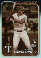 2024 Topps Chrome #122 Wyatt Langford Sepia Refractor Baseball Card