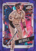 2024 Topps Chrome Cosmic #194 Jackson Merrill Purple Nebula Refractor Baseball Card