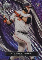 2024 Topps Chrome Black #70 Colton Cowser Purple Mini Diamond Baseball Card