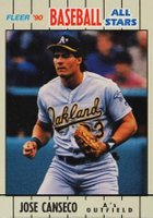 1990 Fleer Baseball All-Stars #4 Jose Canseco Baseball Card