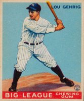 1933 Goudey #92 Lou Gehrig Baseball Card