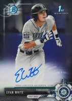 2017 Bowman Draft Chrome Draft Picks Autographs  #CDAEW Evan White Baseball Card