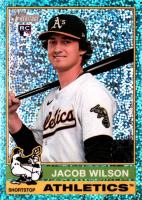 2025 Topps Heritage #15 Jacob Wilson Chrome-Aqua Sparkle Refractor Baseball Card