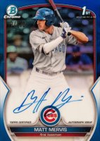 2023 Bowman Chrome Prospect Autographs #CPAMM Matt Mervis Blue Refractor Baseball Card