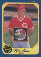 1986 Fleer #628 Pete Rose-4192 Hits Baseball Card