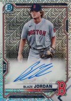 2021 Bowman Chrome Mega Box Autographs #BJ Blaze Jordan Baseball Card