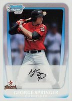 2011 Bowman Draft Prospects  #BDPP81 George Springer Chrome-Refractor Baseball Card