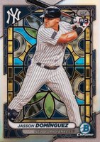 2024 Bowman Chrome #94 Jasson Dominguez Etched in Glass Variation Baseball Card