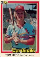 1981 Donruss #68 Tom Herr Baseball Card