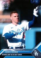 2023 Topps Now #498 Freddie Freeman Blue Baseball Card