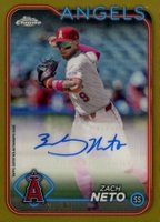 2024 Topps Chrome Update Chrome Baseball Update Series Autographs #ACZN Zach Neto Gold Refractor Baseball Card