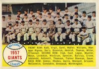 1958 Topps #19 1957 Giants Team Baseball Card