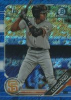 2019 Bowman Prospects Chrome #82 Marco Luciano Blue Shimmer Baseball Card
