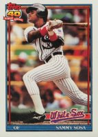1991 Topps Tiffany #414 Sammy Sosa Baseball Card