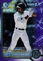 2022 Bowman Mega Box Chrome #3 Kahlil Watson Purple Refractor Baseball Card